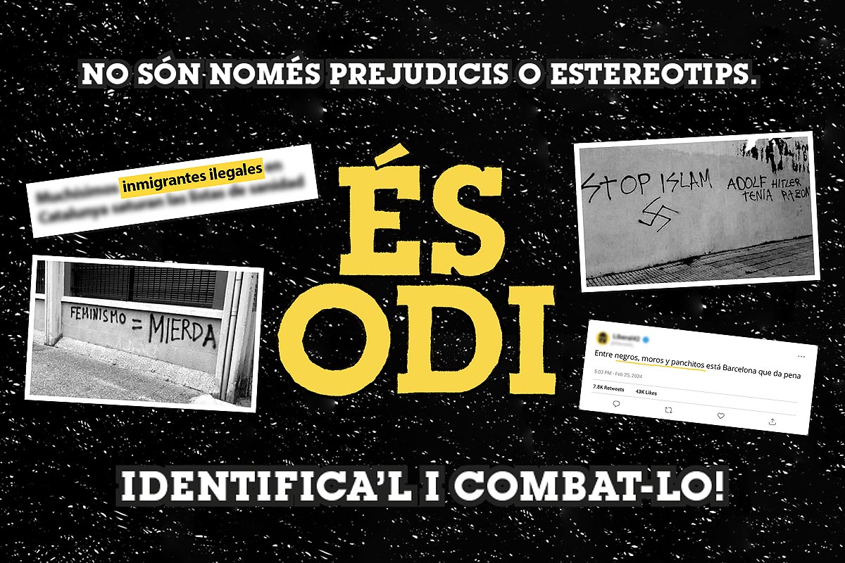 Imatge de la campanya #ÉsOdi | Taula del Tercer Sector Social